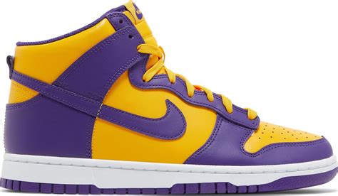 lakers nike dunks|Nike dunk high Lakers shoes.